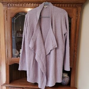 Grey Open Front Women's Sweater